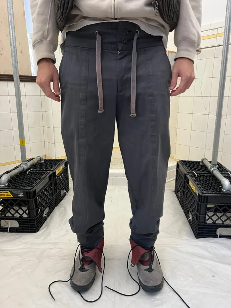 1970s Issey Miyake Faded Casual Trousers with Drawstring Waist Detail - Size