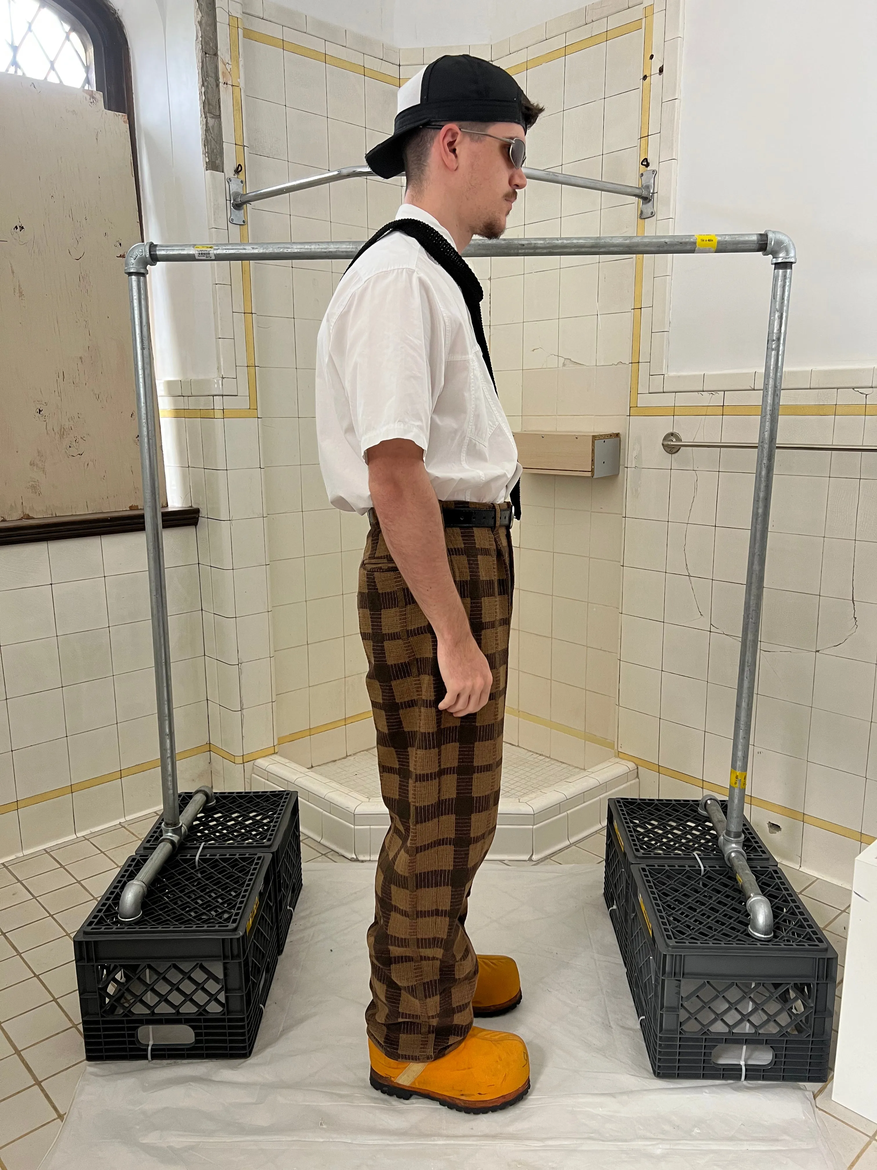 1980s Armani Earth Toned Plaid Trousers - Size M