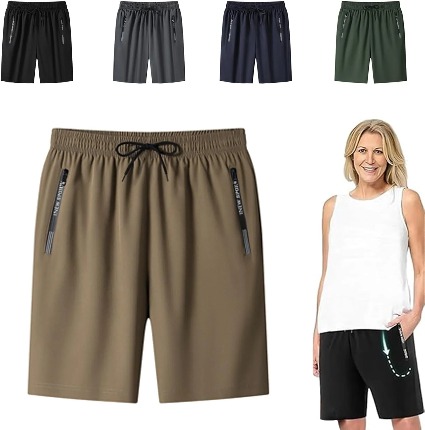 Airyflex Shorts, Icedactive - Women's Ice Silk Quick Drying Stretch Pants, Quick Dry Ice Silk Shorts, All Day Comfort
