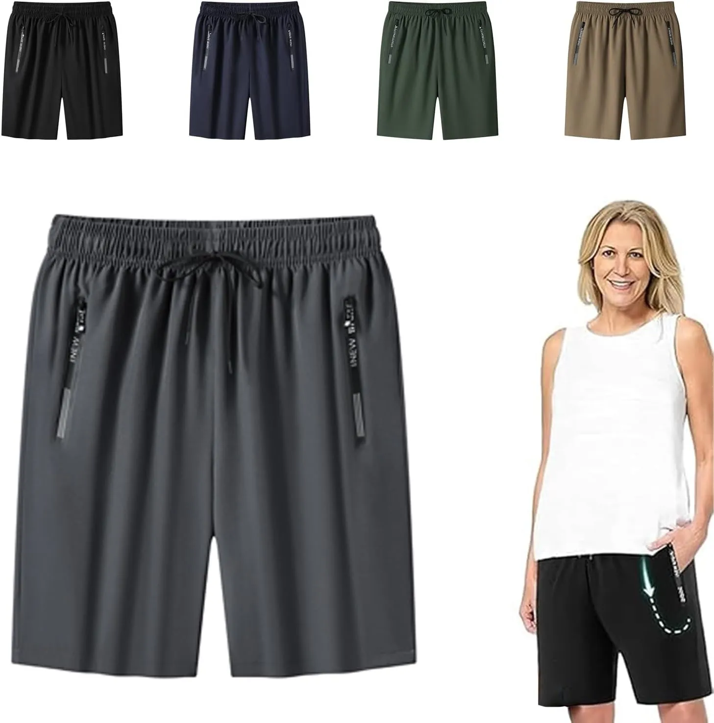 Airyflex Shorts, Icedactive - Women's Ice Silk Quick Drying Stretch Pants, Quick Dry Ice Silk Shorts, All Day Comfort