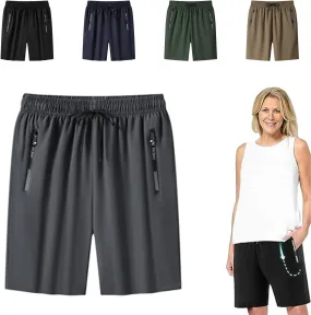 Airyflex Shorts, Icedactive - Women's Ice Silk Quick Drying Stretch Pants, Quick Dry Ice Silk Shorts, All Day Comfort