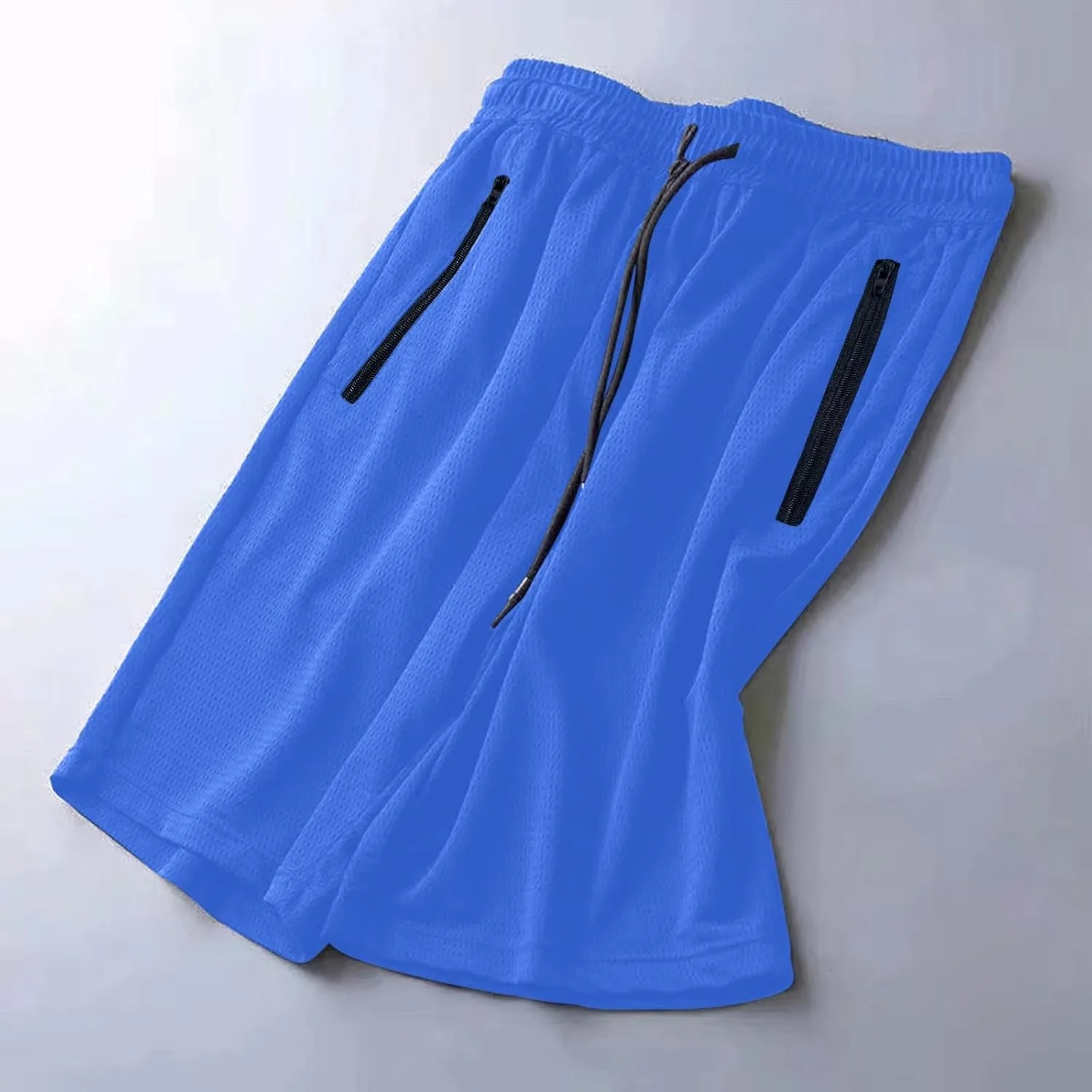 Big and Tall Shorts for Men Casual Breathable Mesh Quick Dry Solid Athletic Short Drawstring Elastic Waist Pants