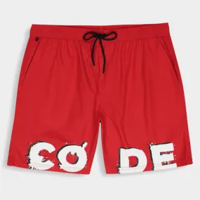 Code Mens Hearts Pool Short Red/Multi _ 180602 _ Red