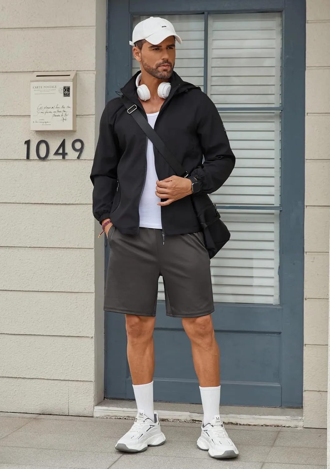 COOFANDY Men's Gym Workout Shorts 7 Inch Stretch Athletic Shorts Lightweight Running Training Short Pants with Pockets