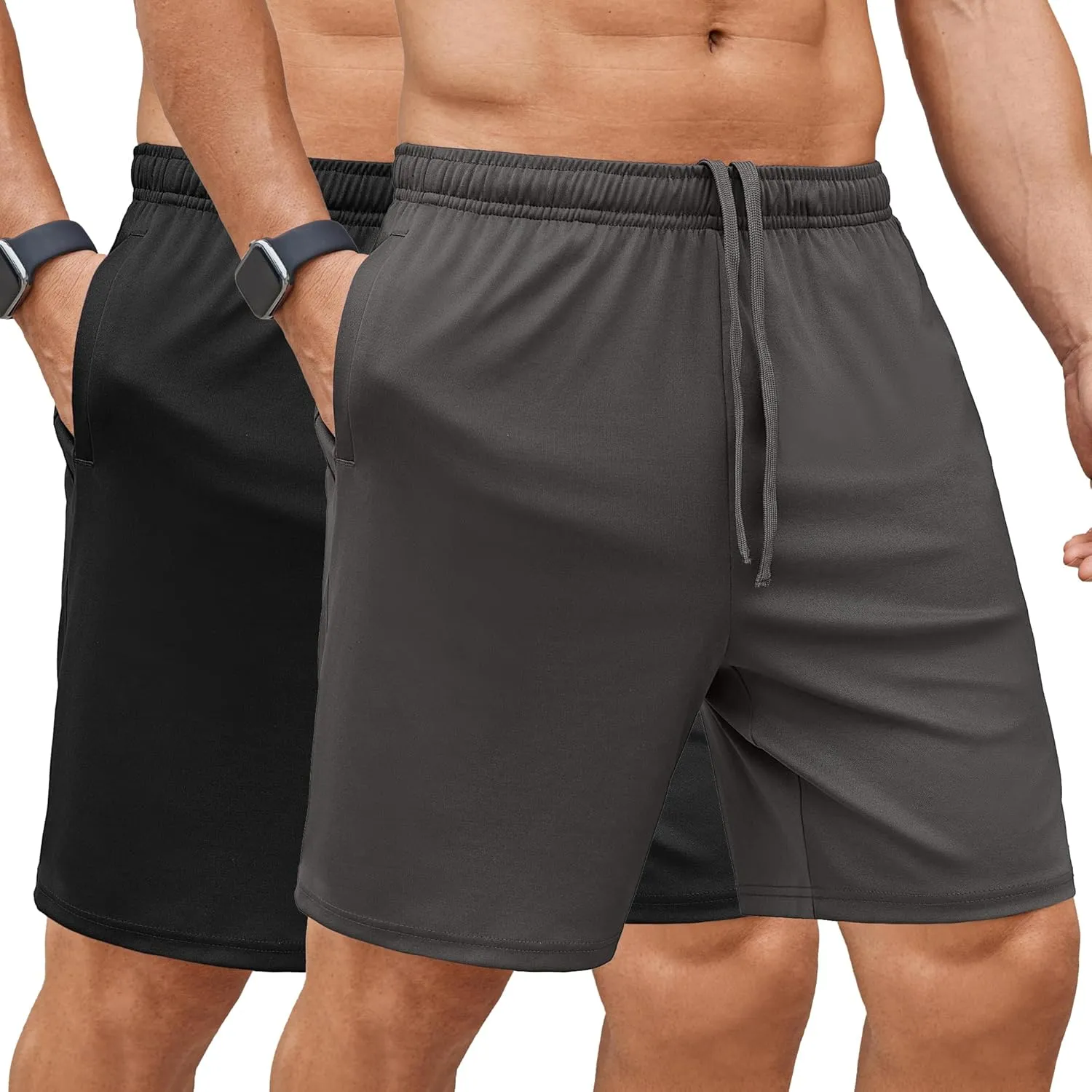 COOFANDY Men's Gym Workout Shorts 7 Inch Stretch Athletic Shorts Lightweight Running Training Short Pants with Pockets