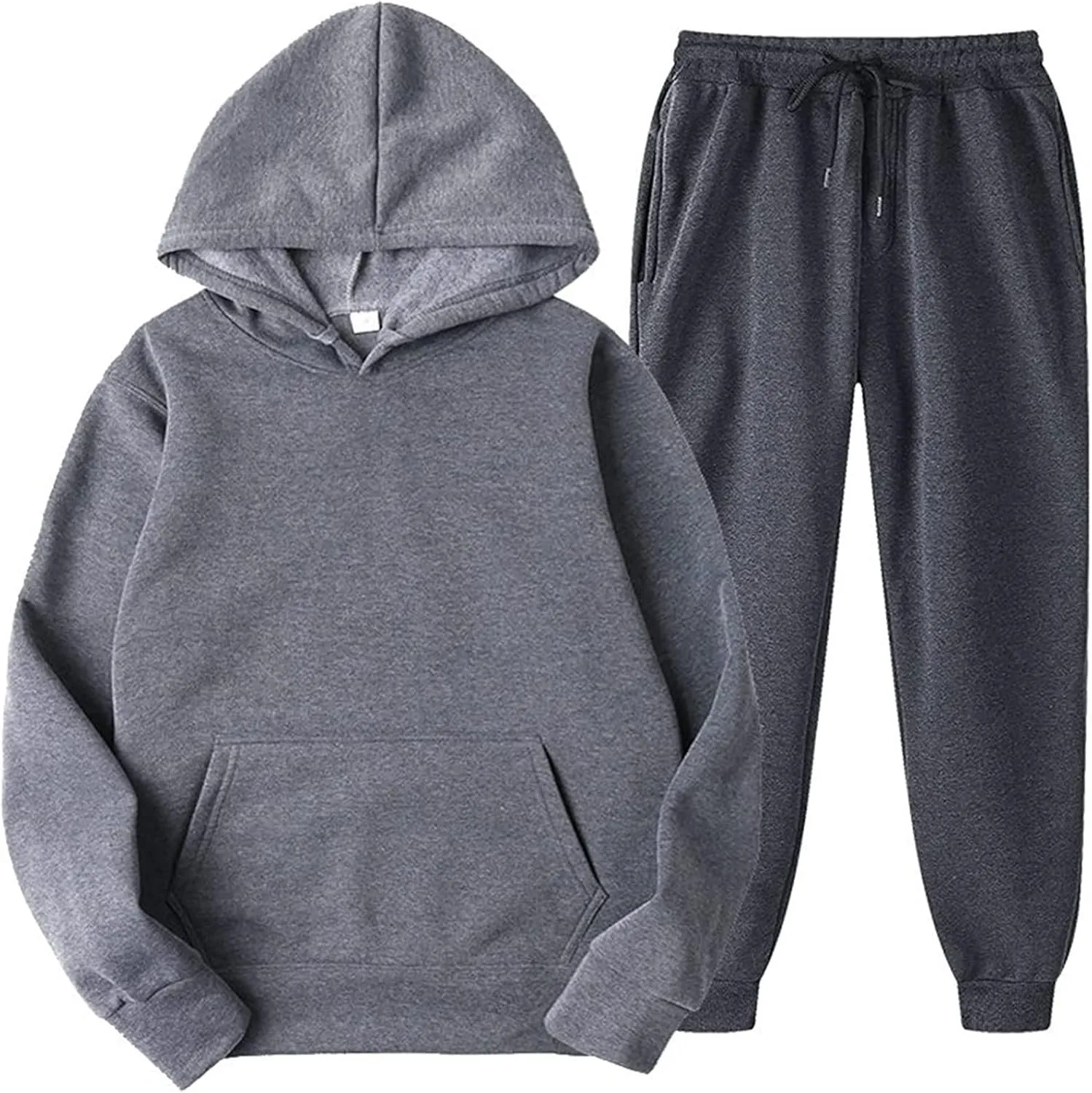 DuDubaby Light Up Sweatshirt For Men Hooded Sports Tracksuit Unisex Two Piece Running Outfits Long Sleeve Pullover Hoodies