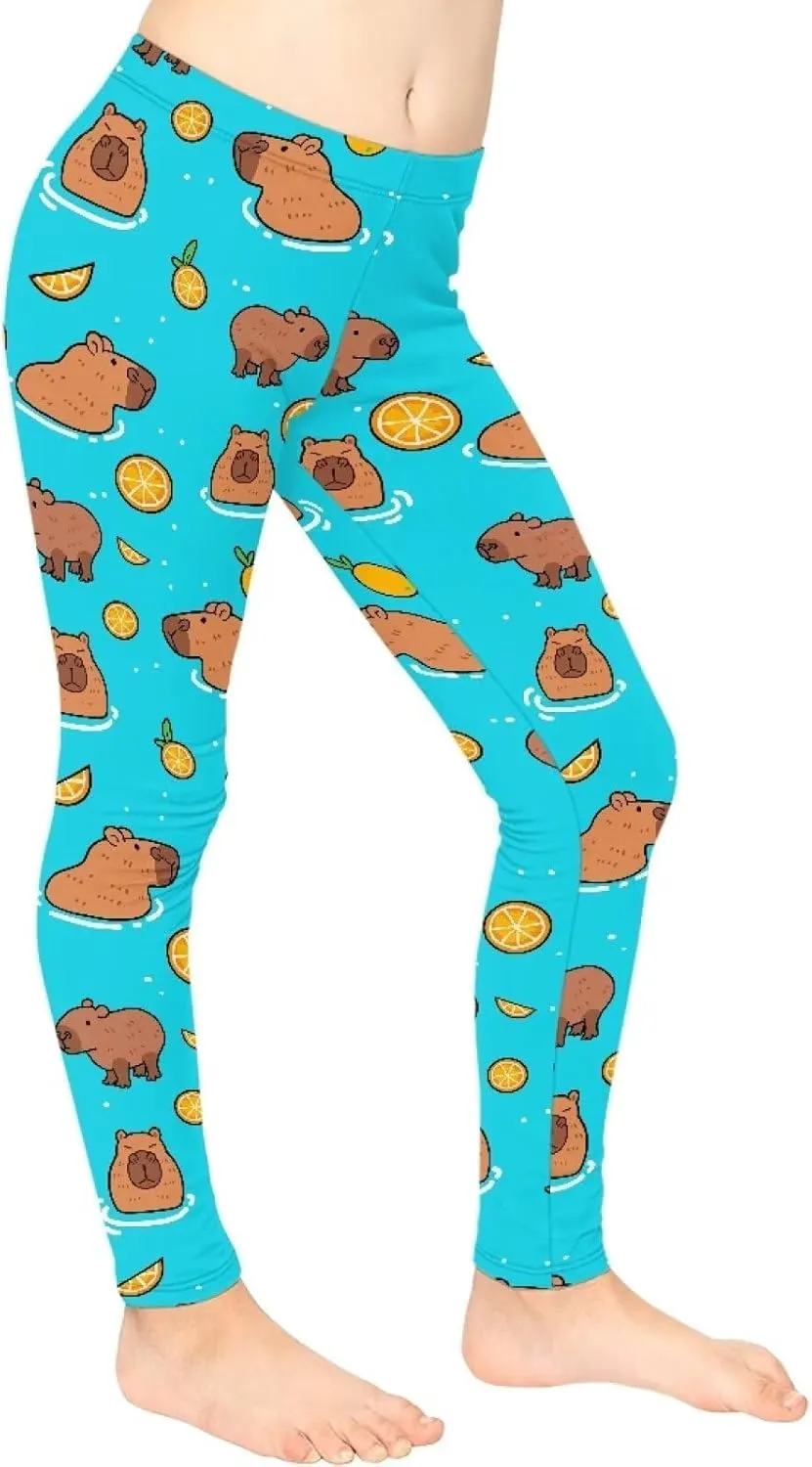 Girls Stretch Leggings Ankle Length 4-13 Years Kids