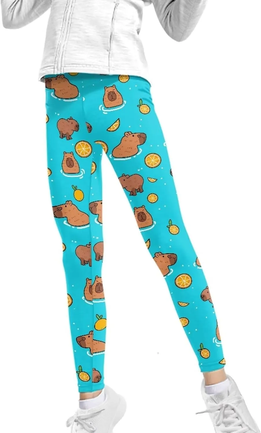 Girls Stretch Leggings Ankle Length 4-13 Years Kids