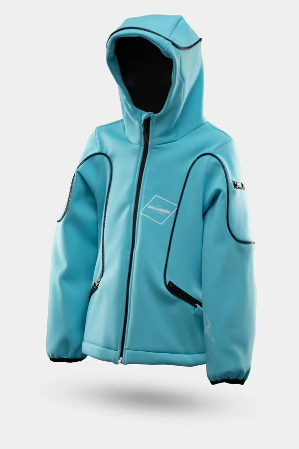 Halo LED Jacke - Softshell, turquoise