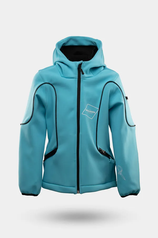 Halo LED Jacke - Softshell, turquoise