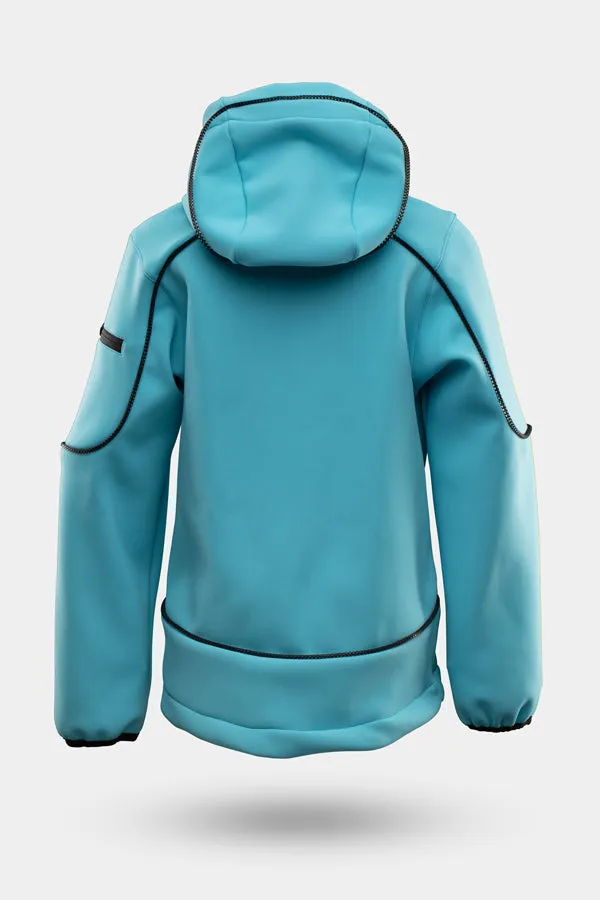 Halo LED Jacke - Softshell, turquoise
