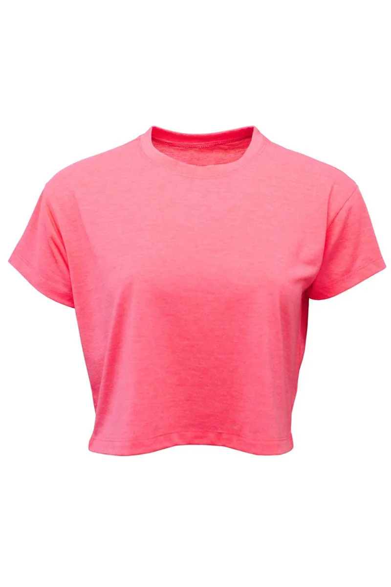 Houston Livestock Women's Soft-Tek Blend Crop T-Shirt