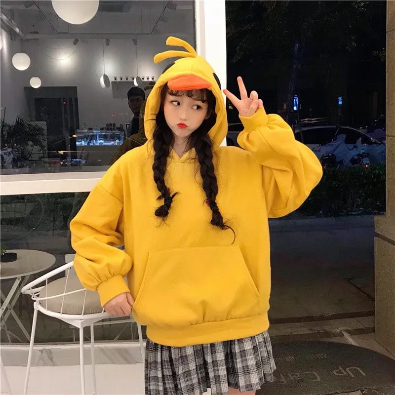 Kawaii Yellow Duck Hoodies