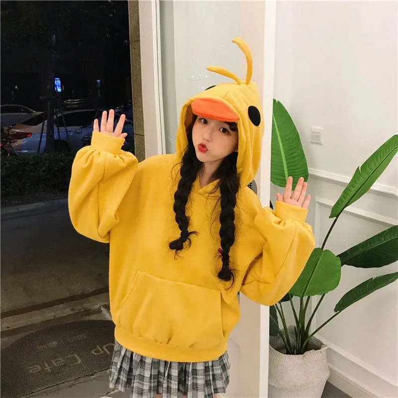 Kawaii Yellow Duck Hoodies
