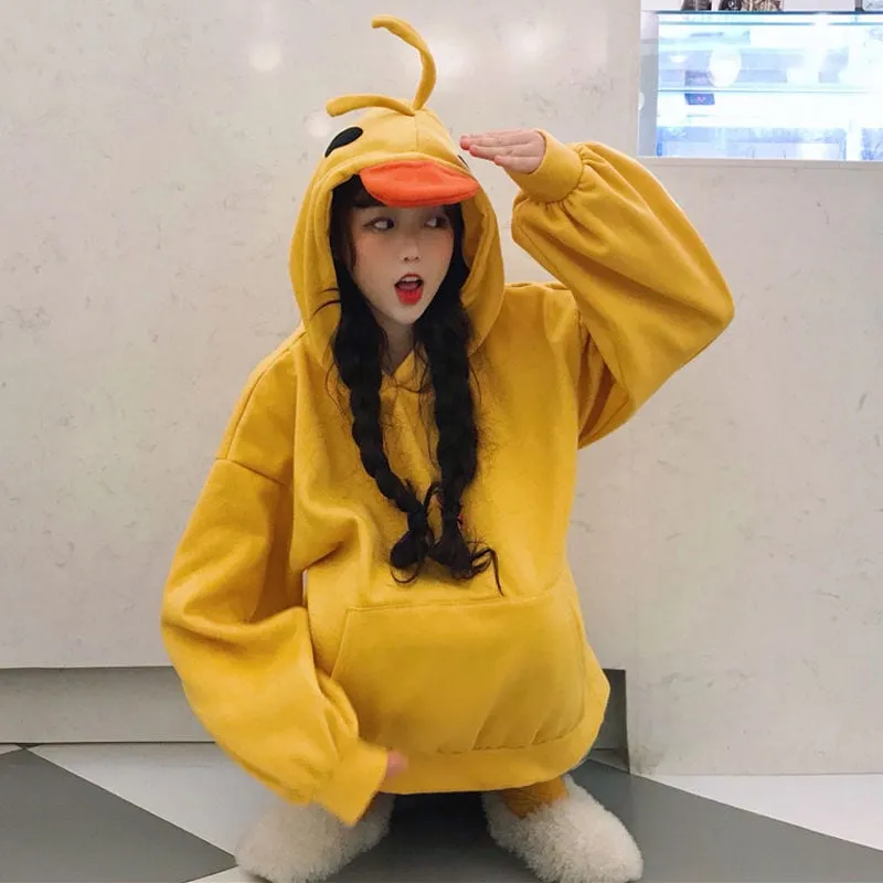 Kawaii Yellow Duck Hoodies