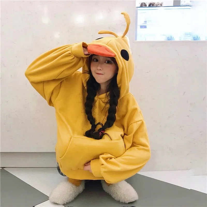 Kawaii Yellow Duck Hoodies