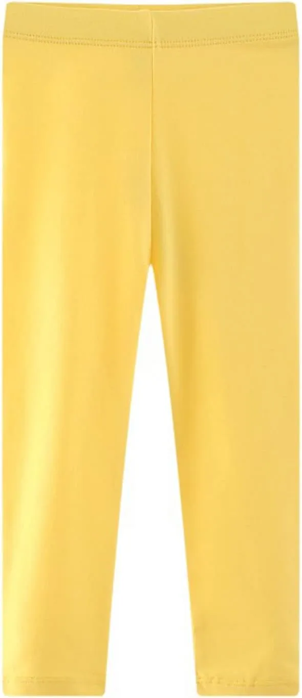 Little Girls Leggings for Kids High Waist Stretch Athletic Dance Yoga Pants Toddler Solid Comfy Leggings Bottoms
