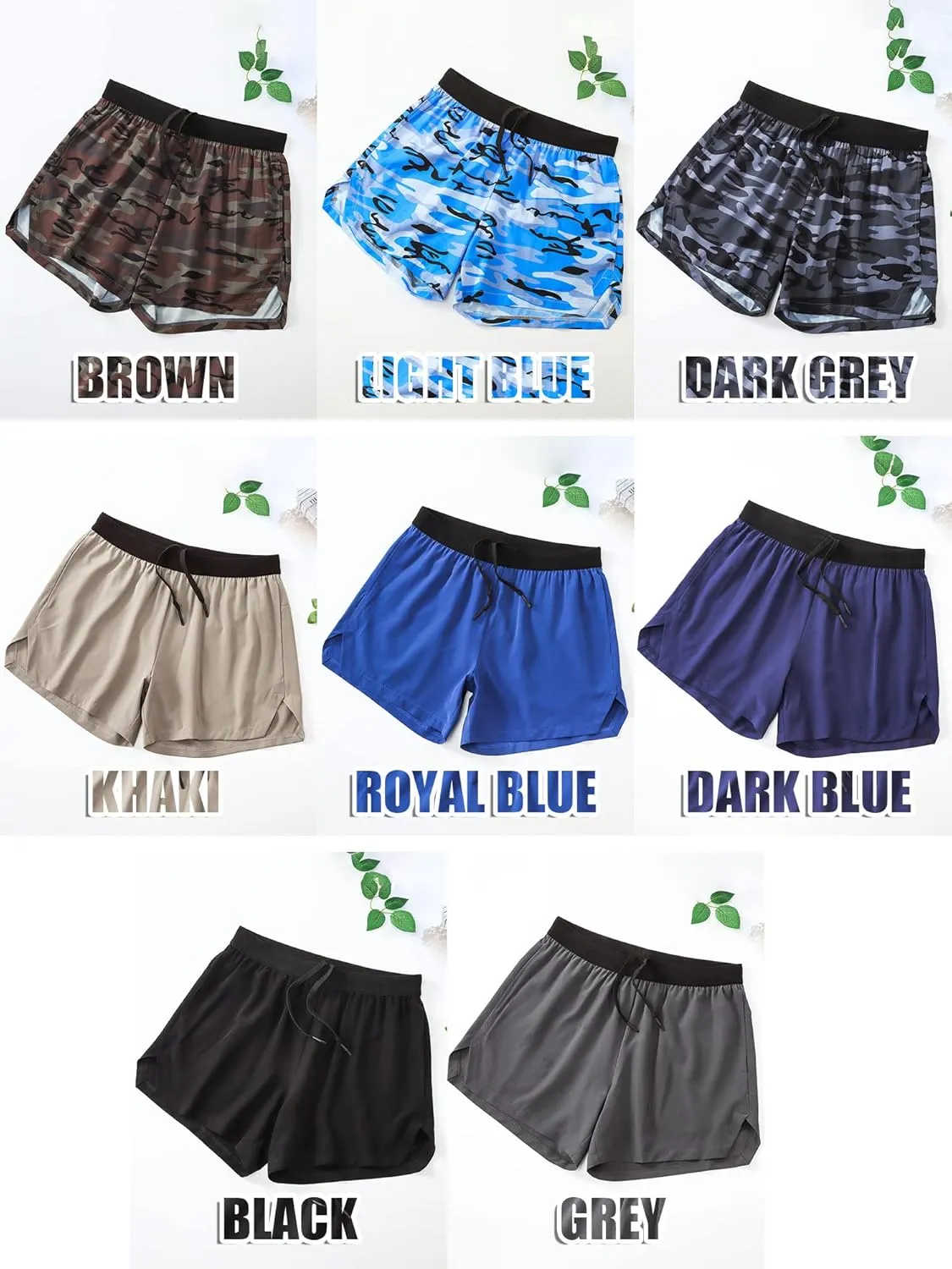 Men's Shorts, Men Sports Shorts with Pockets Tower Loop Quick Dry Basketball Running Cycling Fitness Shorts