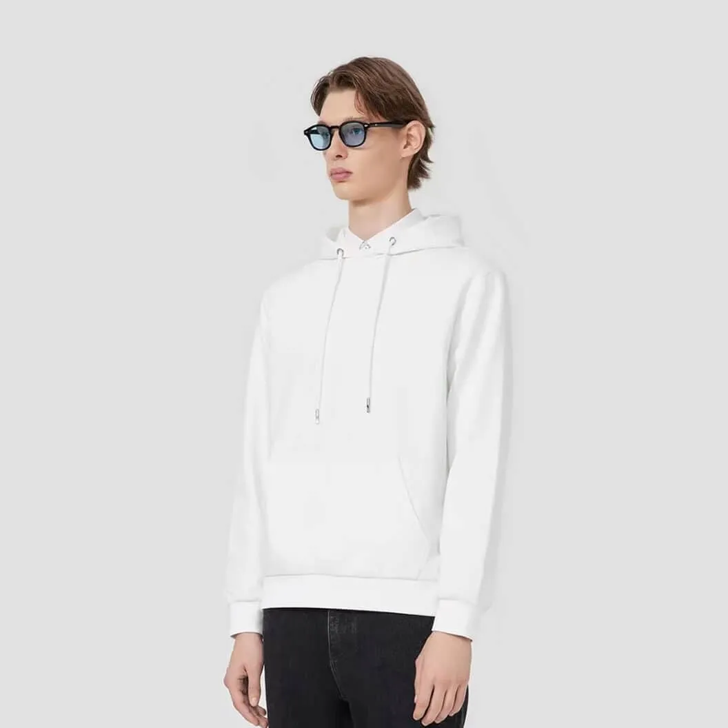 Men's Solid Color Sweatshirt Long Sleeve Pullover Hooded Sweatshirts for Men Soft & Warm Cotton Blend Casual Hoodies