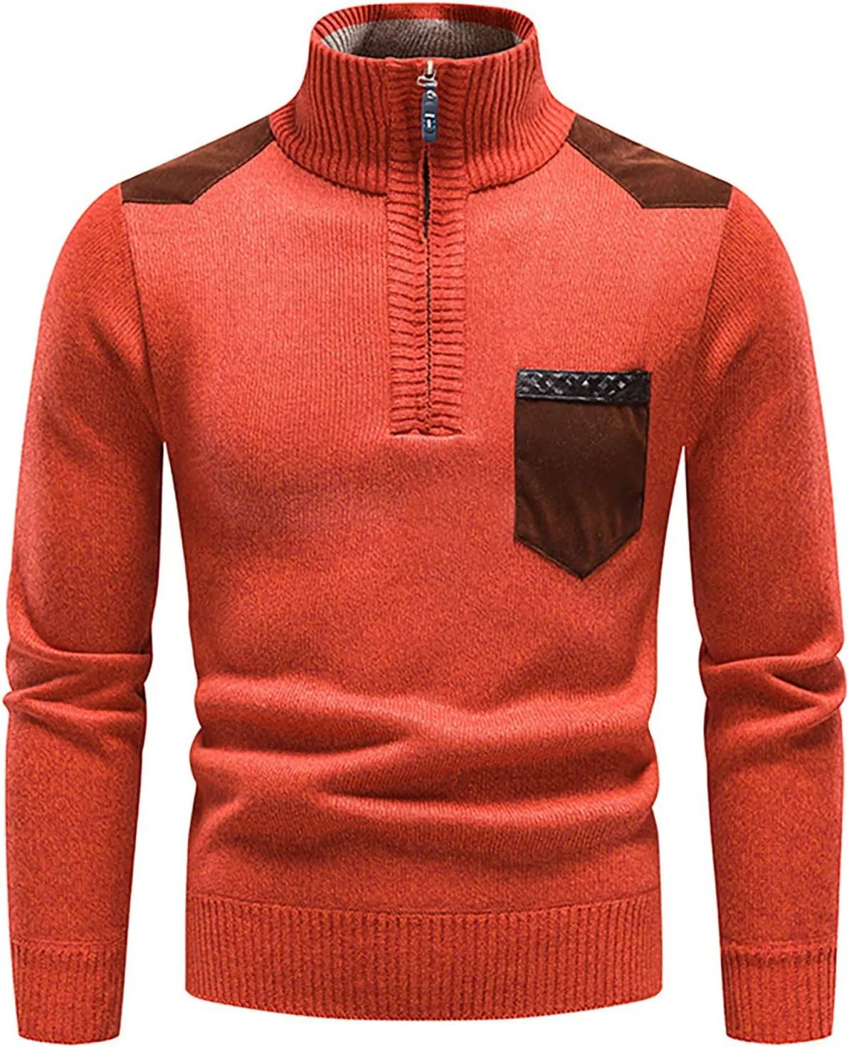 Men's Thermal Hoodie Fashion Long Sleeve Warm Solid Color Hooded Jackets Tops