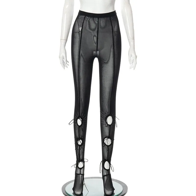 Mesh around leggings