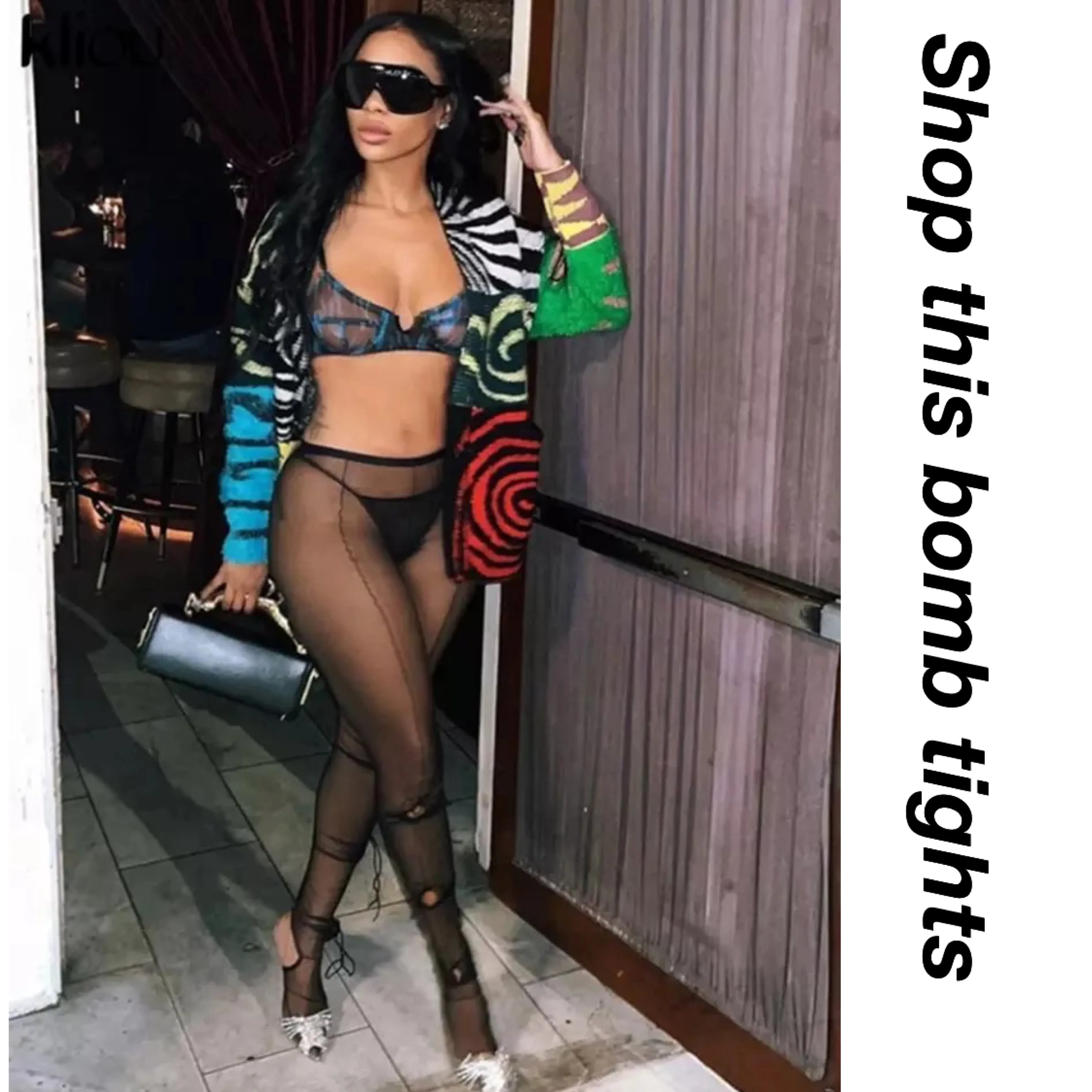 Mesh around leggings
