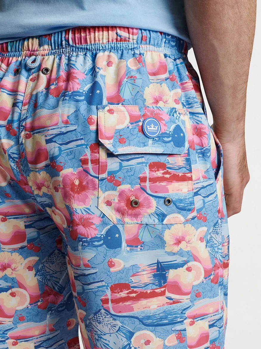 Peter Millar Tequila Sunrise Swim Trunk in Infinity