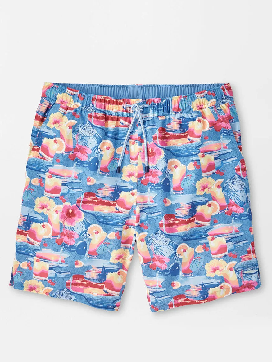 Peter Millar Tequila Sunrise Swim Trunk in Infinity