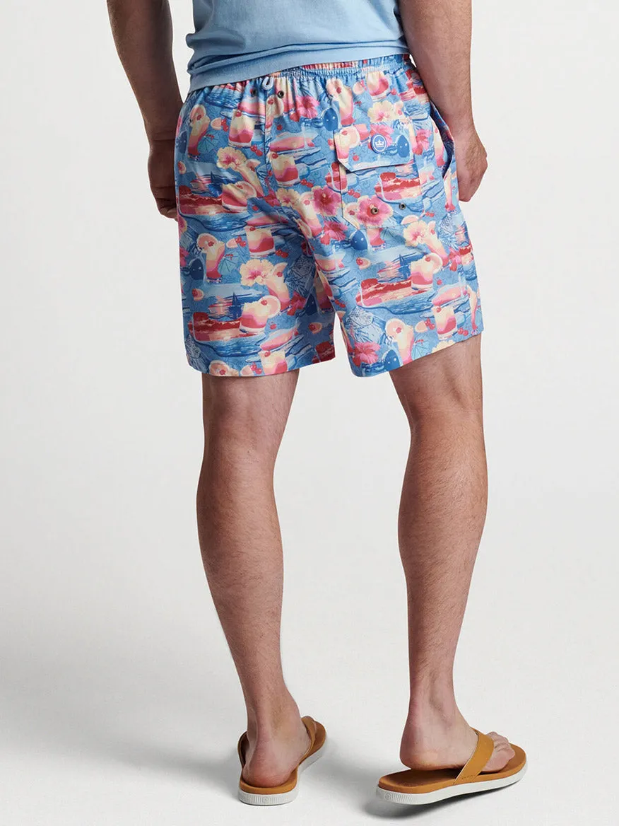 Peter Millar Tequila Sunrise Swim Trunk in Infinity