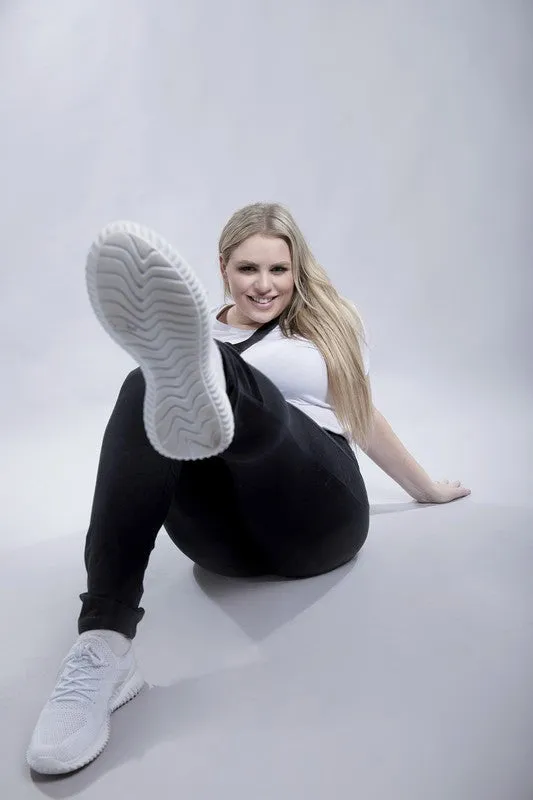 Plus Cotton Leggings with Pockets