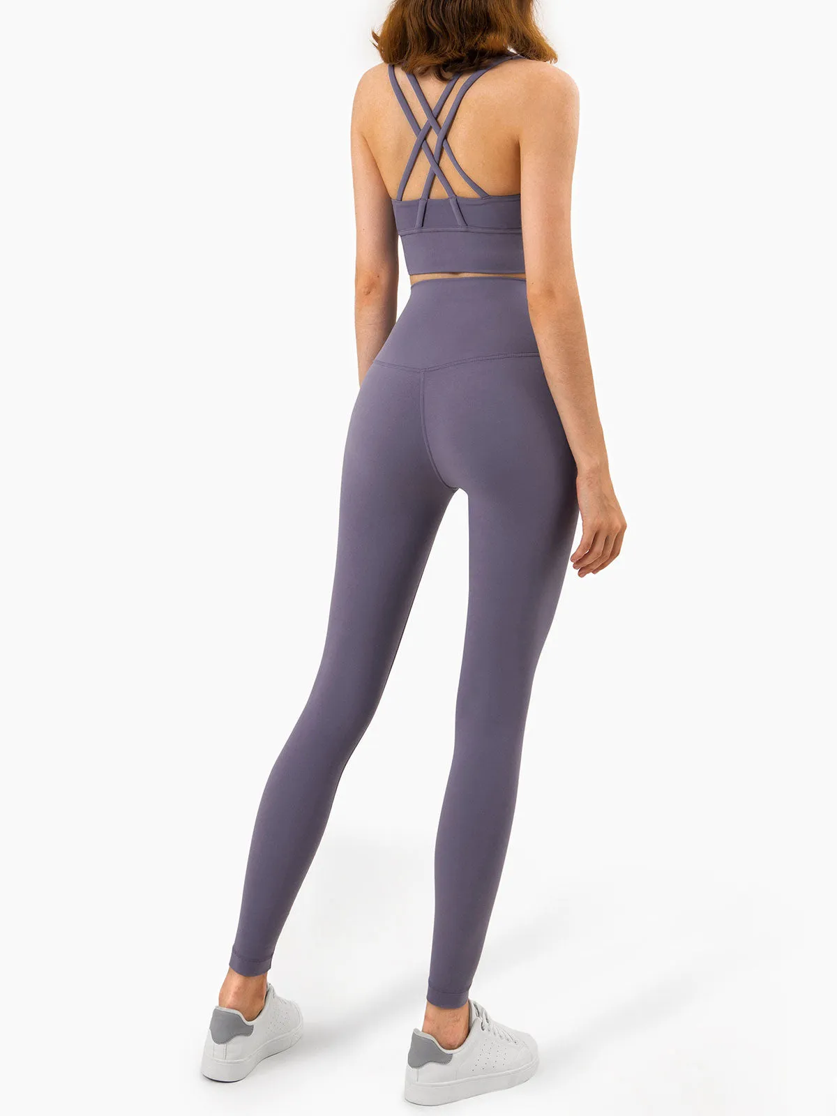 Purple High Waisted Leggings 24”