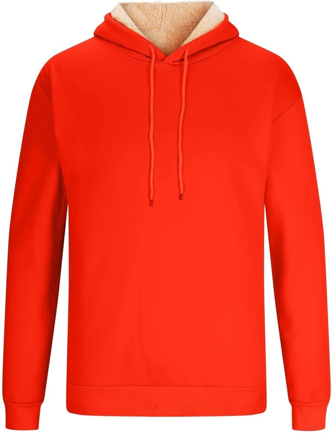 RTTUIOP Hoodies for Men Sherpa Lined Thermal Winter Sweatshirt Casual Fashion Fleece Lined Hoodie Pullover