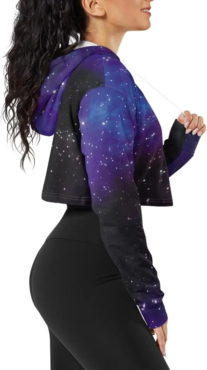 Short Hoodies Sweatshirts Fleece Hooded Pullover Tops Sweaters Casual Comfy Fall Fashion Outfits Clothes