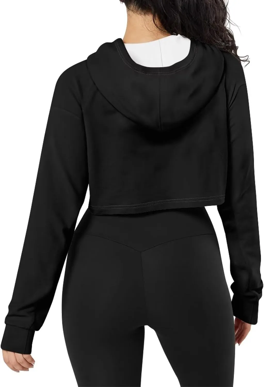 Short Hoodies Sweatshirts Fleece Hooded Pullover Tops Sweaters Casual Comfy Fall Fashion Outfits Clothes