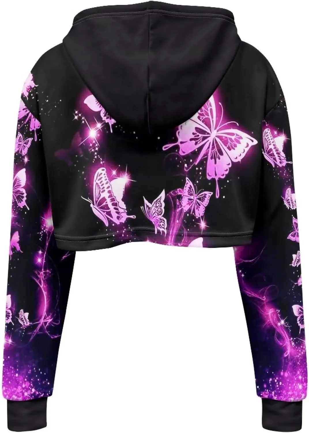 Short Hoodies Sweatshirts Fleece Hooded Pullover Tops Sweaters Casual Comfy Fall Fashion Outfits Clothes