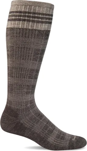 Sockwell Men's Tartan Firm Graduated Compression Sock, Charcoal - L/XL