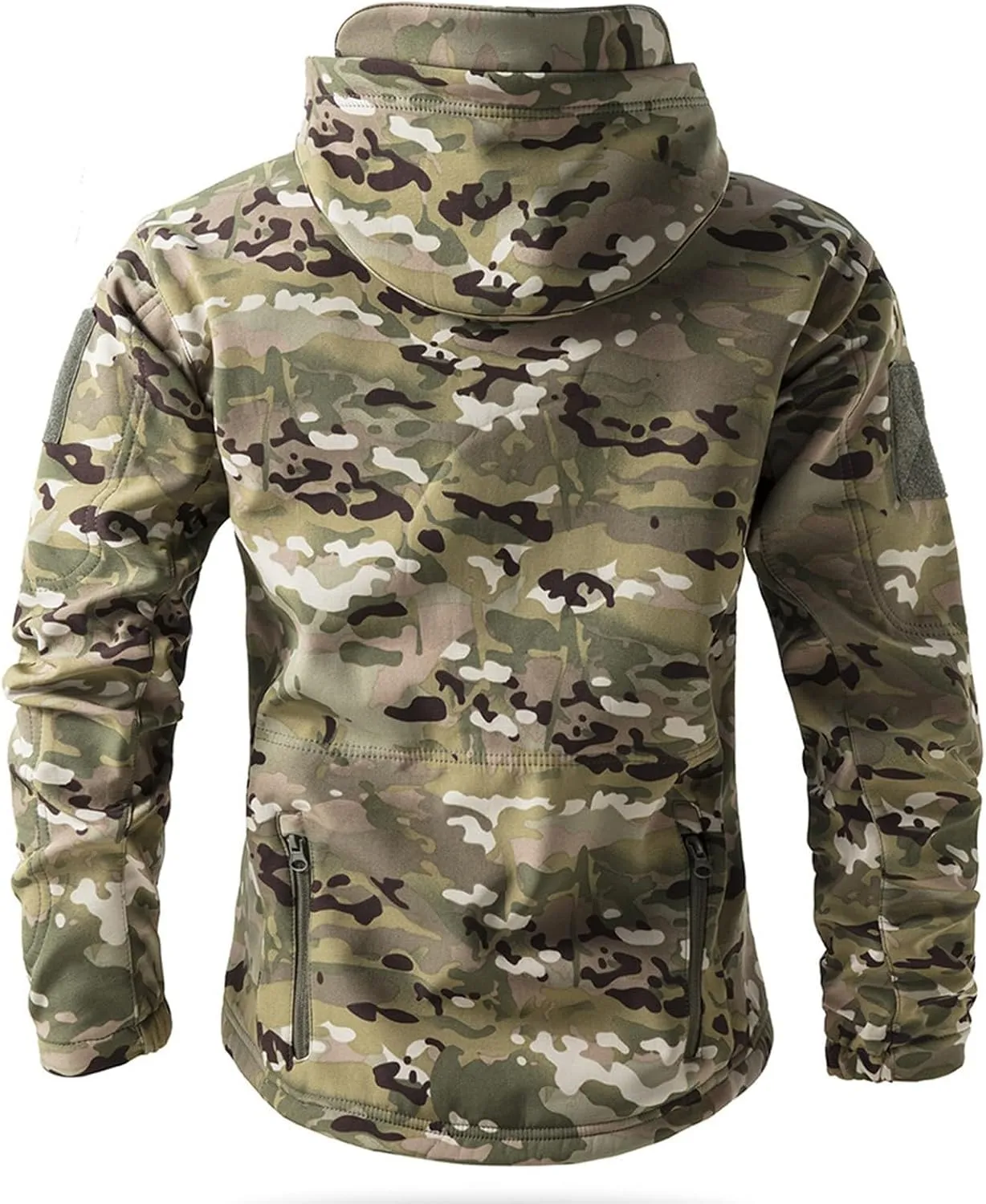 Tactical Hoodie for Men Softshell Fleece Lined Jacket Insulated Thermal Military Jacket Waterproof Warm Coat Tops