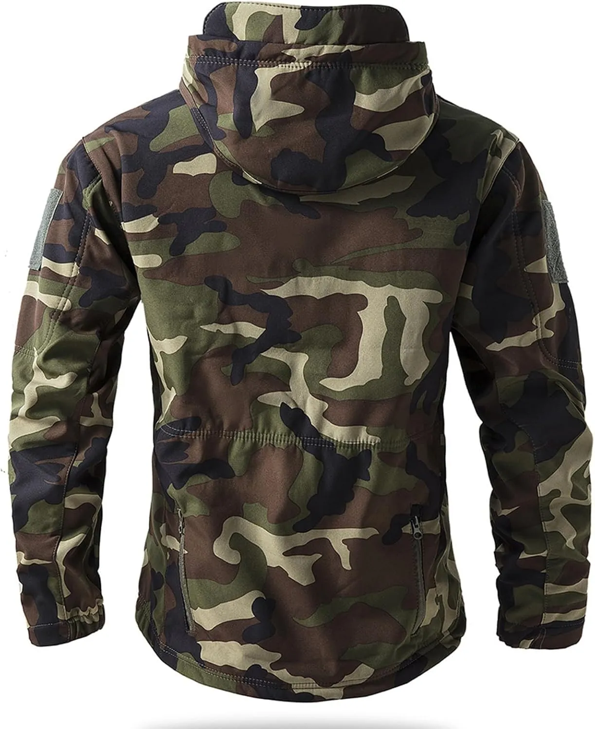 Tactical Hoodie for Men Softshell Fleece Lined Jacket Insulated Thermal Military Jacket Waterproof Warm Coat Tops