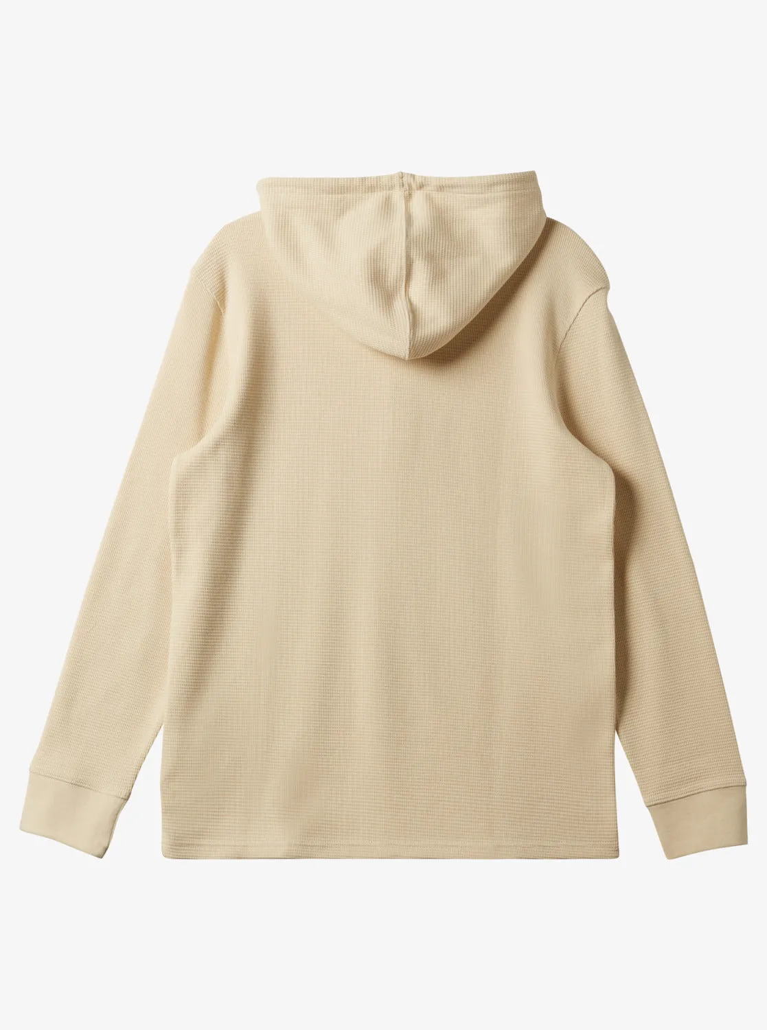 Thermal Hoodie Crew Neck Top - Oyster White