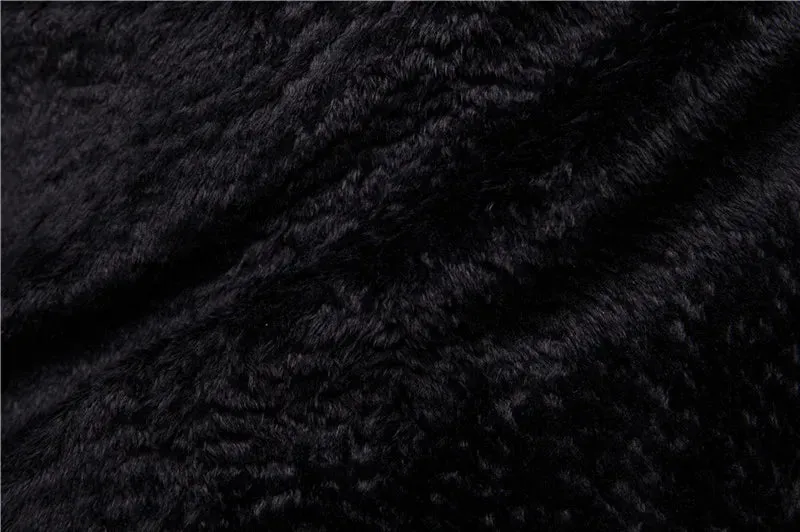 Winter Men's Plush Fur Collar Leather Jacket Casual Fashion Thick Wind-proof Leather Jackets Man