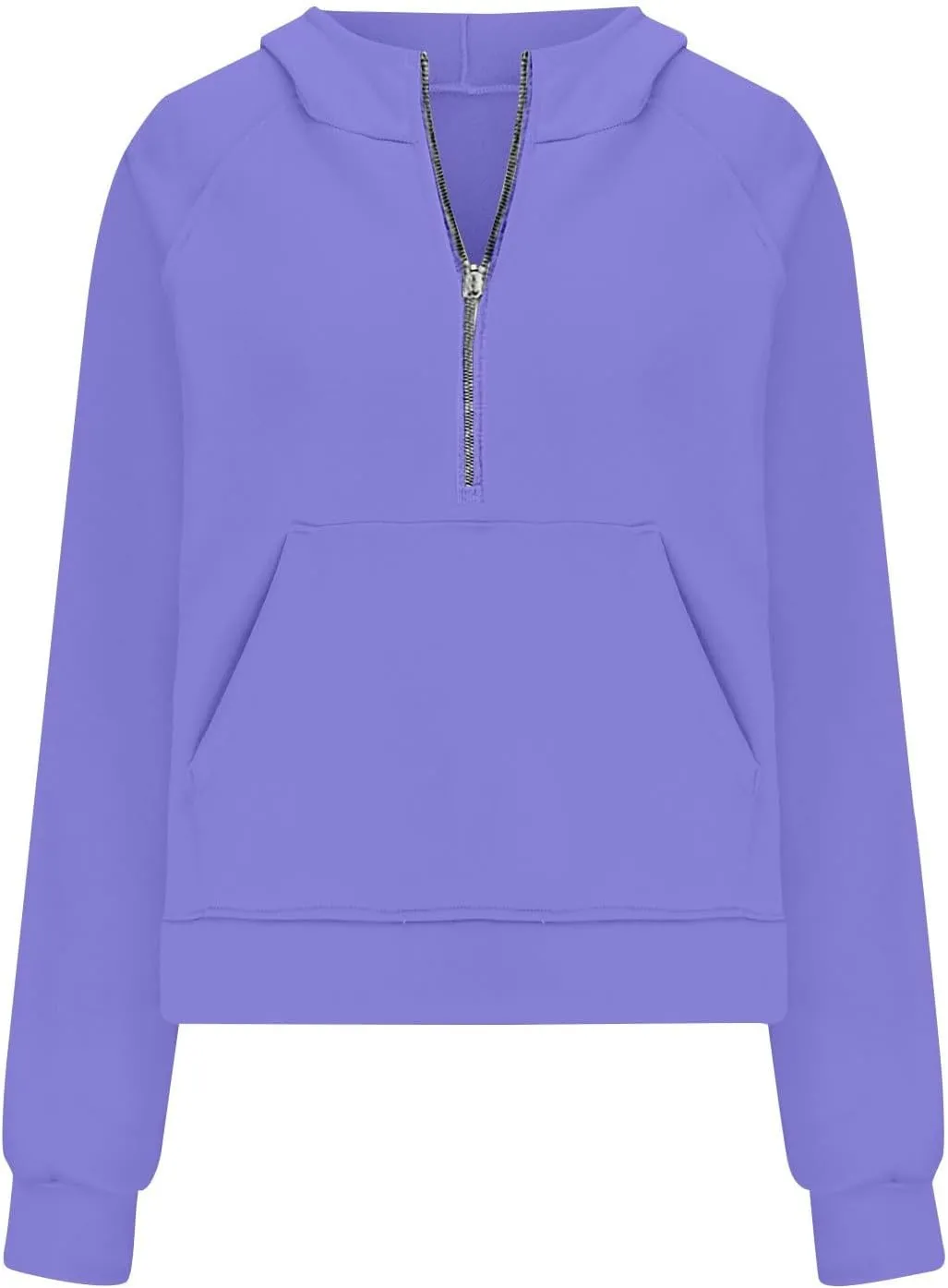 Zip Hoodie Womens Sweatshirts Half Zip Cropped Pullover Fleece Quarter Zipper Hoodies Fall Outfits Clothes